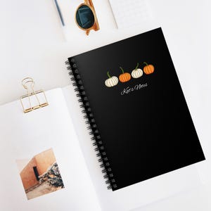 Spiral Notebook - Ruled Line Pumpkin Journal / Notebook | Fall Themed Notebook