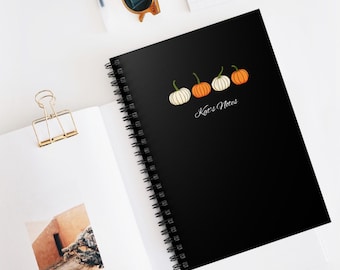 Spiral Notebook - Ruled Line Pumpkin Journal / Notebook | Fall Themed Notebook