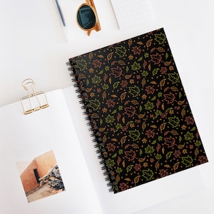 Spiral Notebook - Ruled Line | Fall Leaves Notebook | Autumn Themed Journal