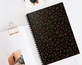 Spiral Notebook - Ruled Line | Fall Leaves Notebook | Autumn Themed Journal