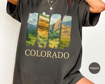 Colorado Shirt, Comfort Colors, National Park Shirt, Colorado T Shirt, Hiking Shirt, Vacation Shirt, Nature Shirt, Camping Shirt,