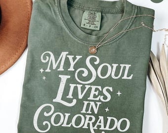 Colorado Shirt, Comfort Colors, National Park Shirt, Colorado TShirt, Hiking Shirt, Vacation Shirt, Nature Shirt, Camping Tee, Colorado Gift