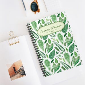 Spiral Notebook - Ruled Line | Garden Plant Planner Notebook Journal