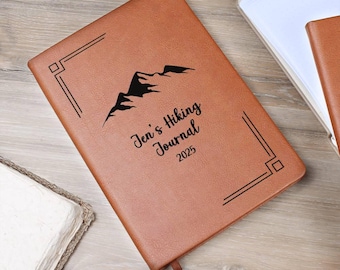 Leather Journal | Leather Notebook | Personalized Journal | Custom Notebook | Hiking Notebook | Nature Lover Gift | Camping Journal