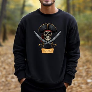 Custom Pirate Themed Sweater | Halloween Fun Adventure Sweatshirt | Unisex Heavy Blend™ Crewneck Sweatshirt | Yo Ho A Pirate&#39;s Life