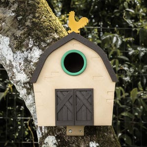 Barn Style Bird House | Rustic Garden Decor | Handmade Wooden Birdhouse | Charming Outdoor Home for Birds & Garden Enthusiasts