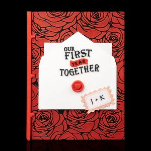 Love Letter Rose Individuelles 3D gedrucktes Sammelalbum - Personalisiertes Erinnerungsbuch, einzigartiges Geschenk für Jahrestag, Hochzeit oder Valentinstag