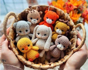 Crochet Animal Amigurumi Plush Bag Charms Collection (ENG PDF)