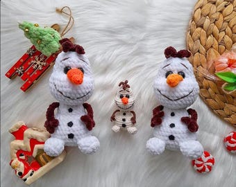 Olaf Inspired Snowman Crochet Pattern | Amigurumi Plush (ENG PDF)