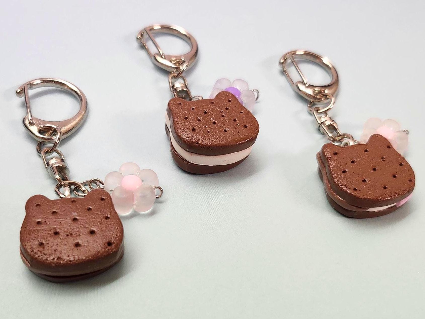 Bear Ice Cream Sandwich Keychain