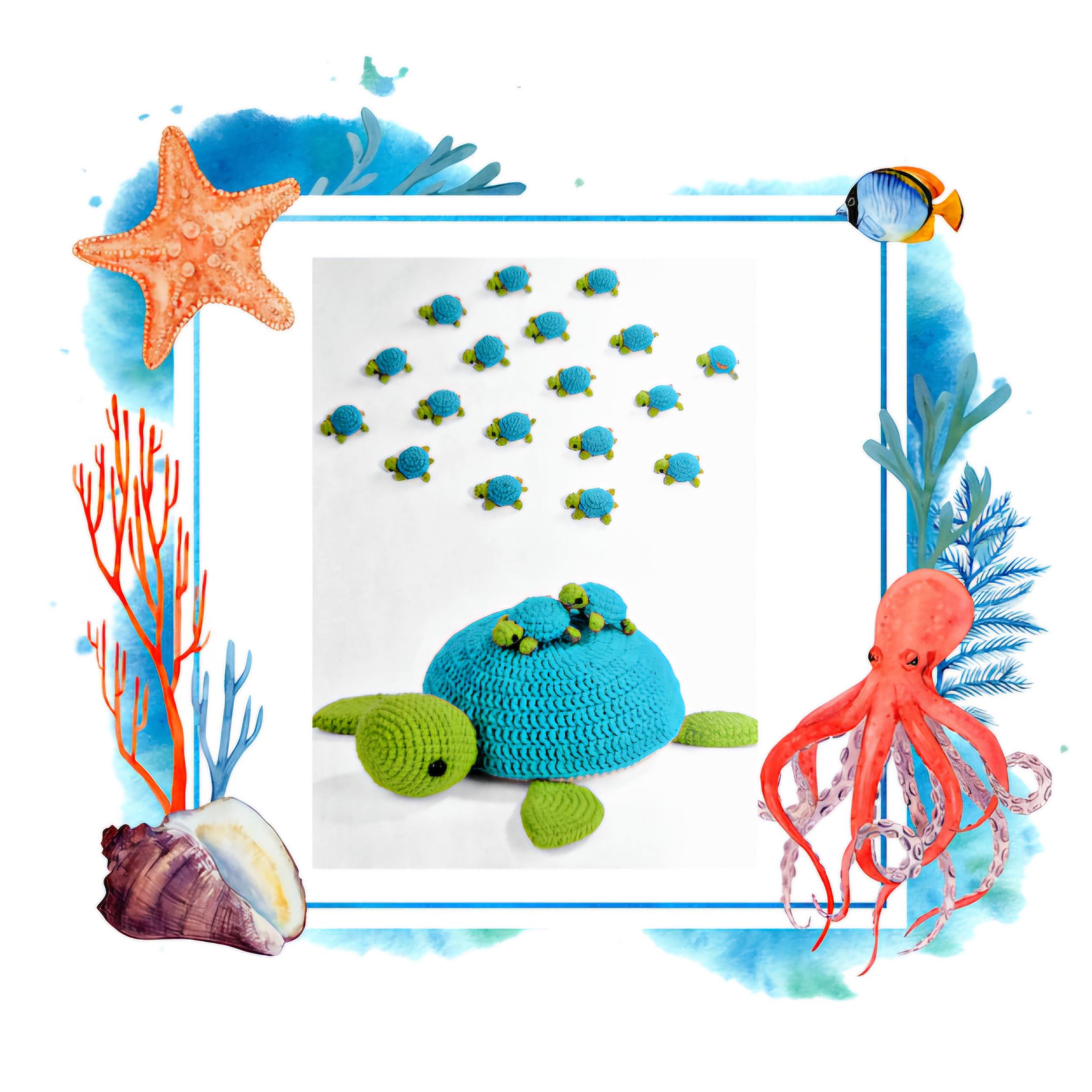Turtle Memory Game Crochet Pattern in PDF Format Available for Digital ...