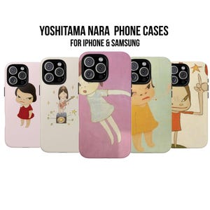 Etui na telefon Yoshitomo Nara, estetyczne etui, prezent dla dziewczyn, estetyczne, iPhone 16 15 14 13 12 11 Pro Max, Samsung S24 S23 S22 S21 Ultra Plus