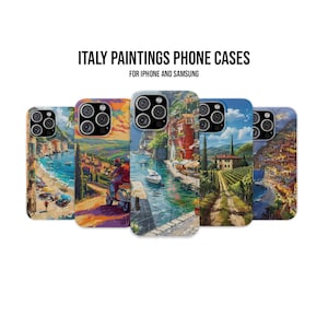 Italy Paintings Phone Case, Italy Phone Cover, Italy, Gift For Girls, Iphone 16 15 14 13 12 11 Pro Max, Samsung S24 S23 S22 S21 Ultra Plus