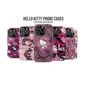 Custodia per telefono Hello Kitty, Cover per telefono Hello Kitty, Regali per relazioni, Iphone 16 15 14 13 12 11 Pro Max, Samsung S24 S23 S22 S21 Ultra Plus