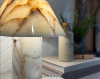 Calacatta gold LAMPSHADE , Lampshade, Special Order Marble lampshade, Hand Carved lamphade, Badroom lampshade, Calacatta gold lampshade