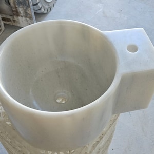 Carrara Marble Sink, Open Vein Sink, Special Order Marble Sink, Hand Carved Sink, Powder Room Sink, Carrara Sink, Carrara White Sink