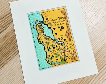 Silicon Valley Map Art Print