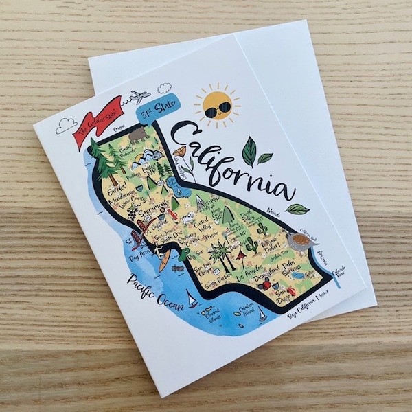 California Greeting Cards Etsy