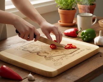 Arizona Laser Etched Bamboo Charcuterie Cutting Board