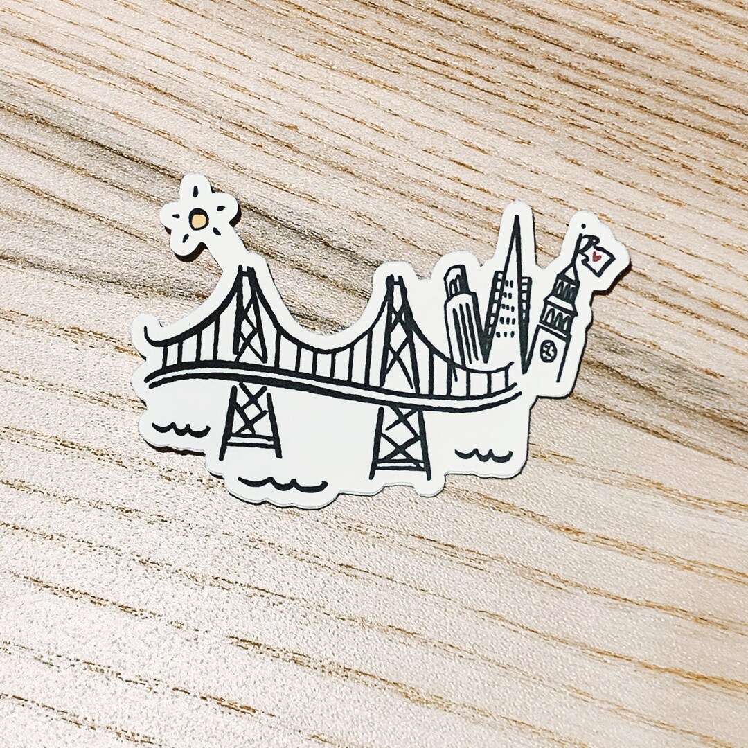 Bay Bridge Skyline Vinyl Sticker - Etsy