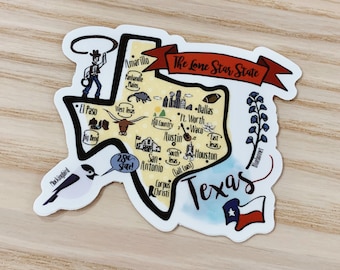 Texas State Vinyl Sticker
