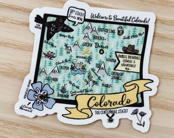 Colorado State Vinyl Sticker
