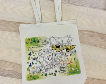 Saratoga Illustrated Map Tote