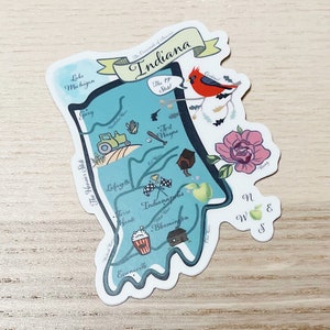 Indiana State Vinyl Sticker