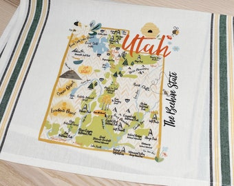 Utah State Map Kitchen/Tea Towel