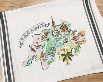 Switzerland Kitchen Tea Towel