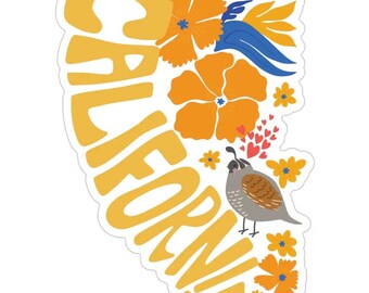 California Calligraphic Vinyl Sticker