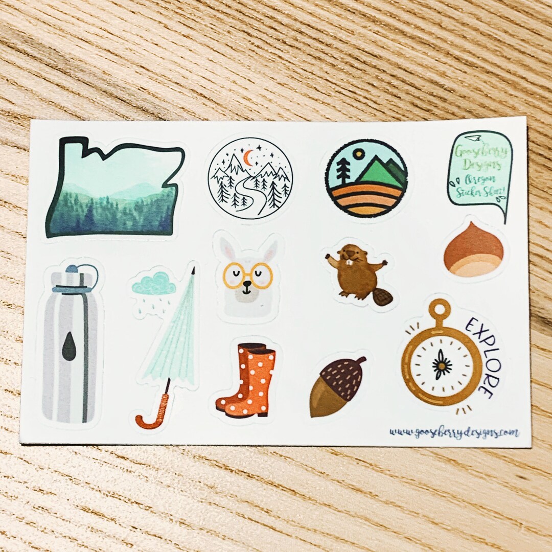 Oregon Vinyl Sticker Sheet - Etsy