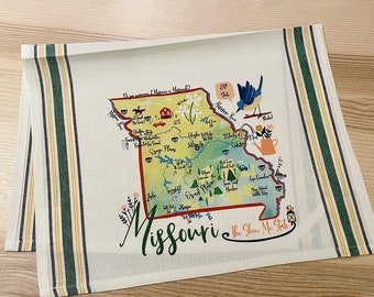 Missouri Map Kitchen/Tea Towel