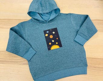 Solar System Illustrated Design Toddler Pullover Fleece Hoodie