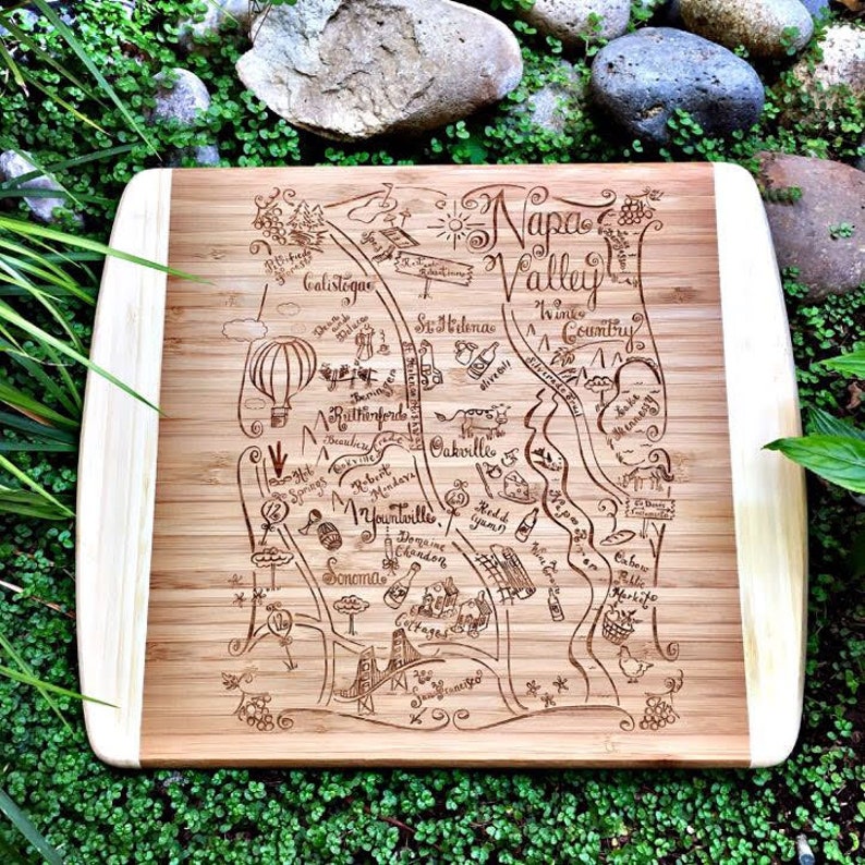 Napa Valley Small Bamboo Cheese Board Etsy