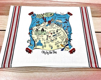 San Francisco (Design 1) Map Kitchen/Tea Towel