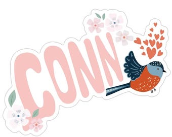 Connecticut Calligraphic Vinyl Sticker