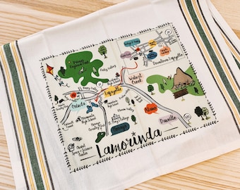 Lamorinda Map Kitchen/Tea Towel