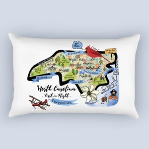 North Carolina Canvas Pillow Cover