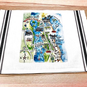 Vero Beach, Florida Map Kitchen/Tea Towels imagem 1