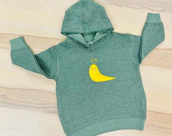 Banana Sluggy Illustrated Design Toddler Pullover Fleece Hoodie