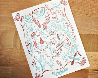 San Francisco Letterpress Postcard/Save the Date Cards