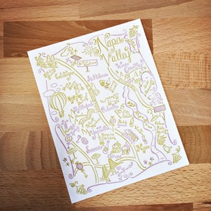 Napa Valley and Sonoma Letterpress Postcard/Save the Date Cards