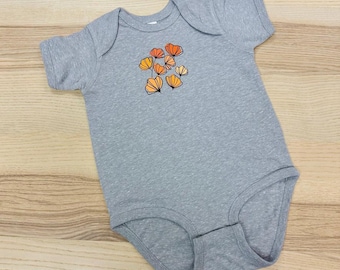 California Poppies Illustrated Design Infant/Baby Onesie Bodysuit