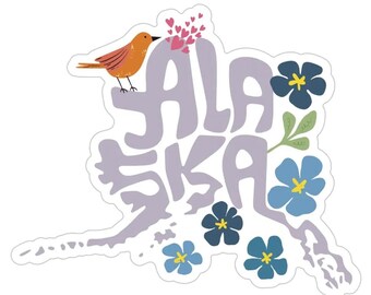 Alaska Calligraphic Vinyl Sticker