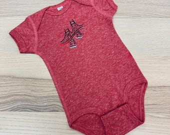 Golden Gate Bridge Illustrated Design Infant/Baby Onesie Bodysuit