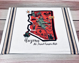 Arizona State Map Kitchen/Tea Towel