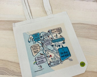 Bay Area Hikes Illustrated Map Tote