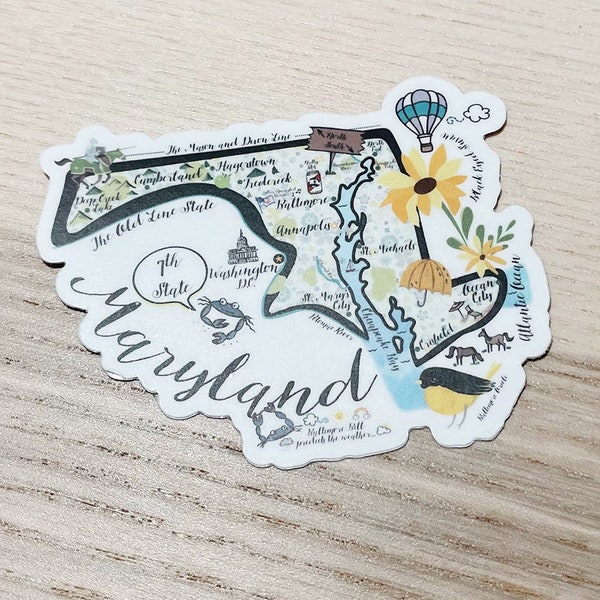 Sticker vinyle État du Maryland