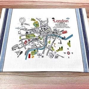 London Kitchen/Tea Towel ( Design 1)